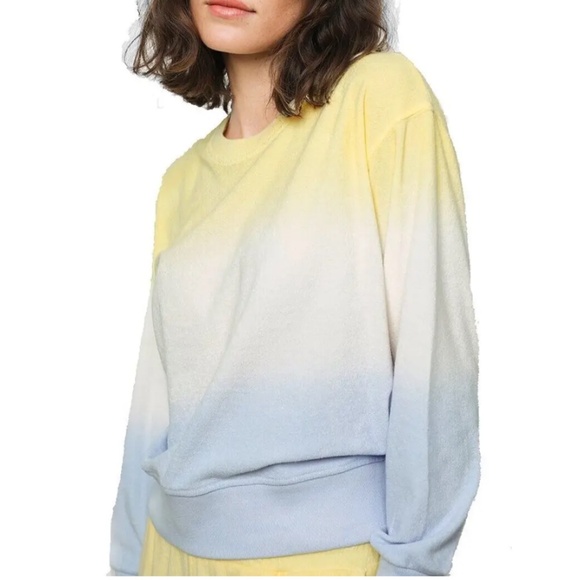 RAILS Size XL Ombre Dip Dye Ramona & Jane Terry Relaxed Pullover Sweatshirt - Picture 1 of 13
